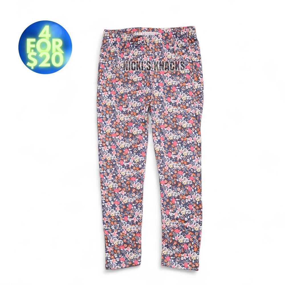 Sunset Sky Big Kids Girls Floral Print Stretch Leggings Multicolor Size 4